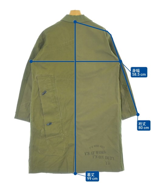 Y's（ワイズ）チェスターコート カーキ サイズ:1(S位) レディース/2200643838024