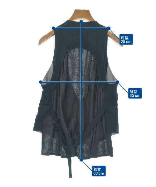 Y's（ワイズ）ベスト 黒 サイズ:1(XS位) レディース/2200621603026