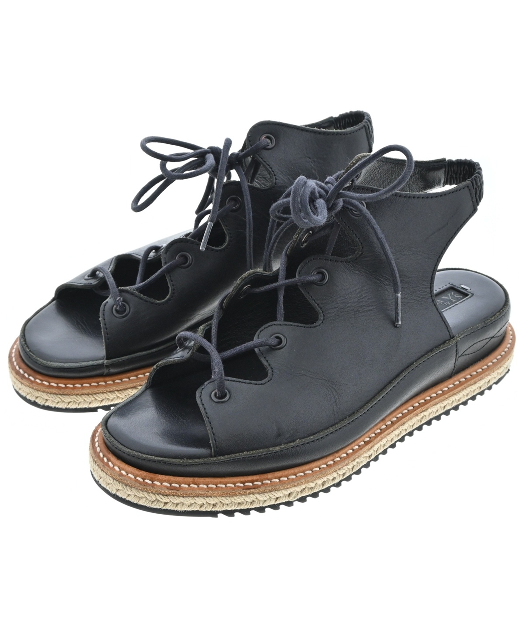 SALE！Y'sワイズ 黒レザーサンダル未使用 Y's（ワイズ）サンダル 黒 サイズ:22.5cm レディース/2200621701135