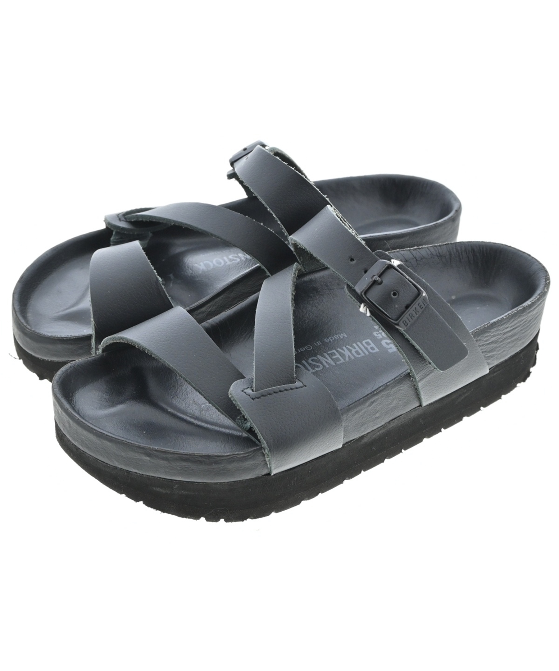 SALE！Y'sワイズ 黒レザーサンダル未使用 ワイズ×ショール Y's × Scholl サボ型レザーサンダル 黒36/3(23位) (K