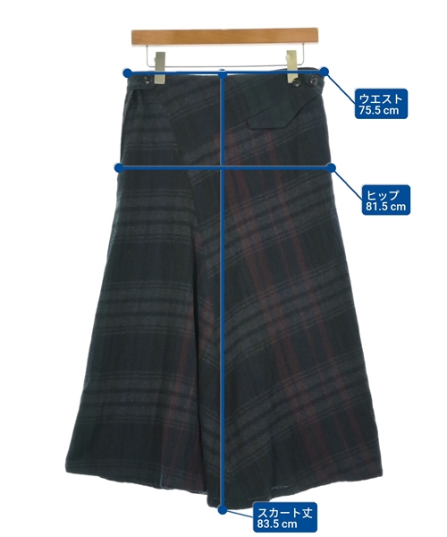 Y's（ワイズ）ロング・マキシ丈スカート グレー サイズ:1(XS位) レディース/2200623003107