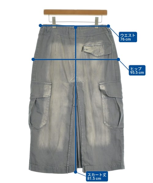 Y's（ワイズ）ロング・マキシ丈スカート グレー サイズ:1(XS位) レディース/2200626224011