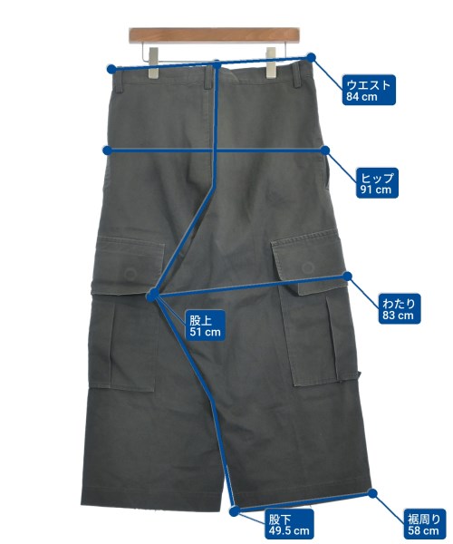 Y's（ワイズ）カーゴパンツ 黒 サイズ:2(S位) メンズ/2200623966020