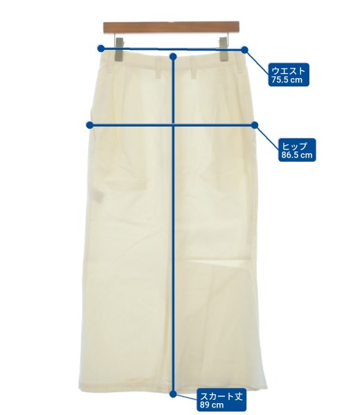 Y's（ワイズ）ロング・マキシ丈スカート 白 サイズ:2(S位) レディース/2200629835047