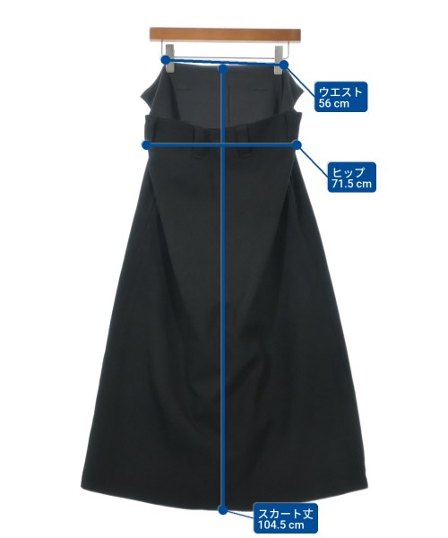 Y's（ワイズ）ロング・マキシ丈スカート 黒 サイズ:4(L位) レディース/2200628673022