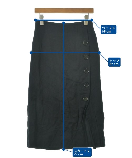 Y's（ワイズ）ひざ丈スカート 黒 サイズ:1(XS位) レディース/2200634040061