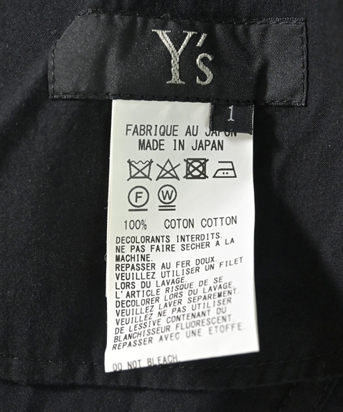 Y's（ワイズ）シャツワンピース 黒 サイズ:1(XS位) レディース/2200608505015