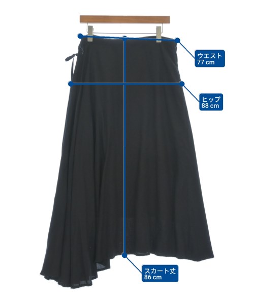 Y's（ワイズ）ロング・マキシ丈スカート 黒 サイズ:2(S位) レディース/2200618871032