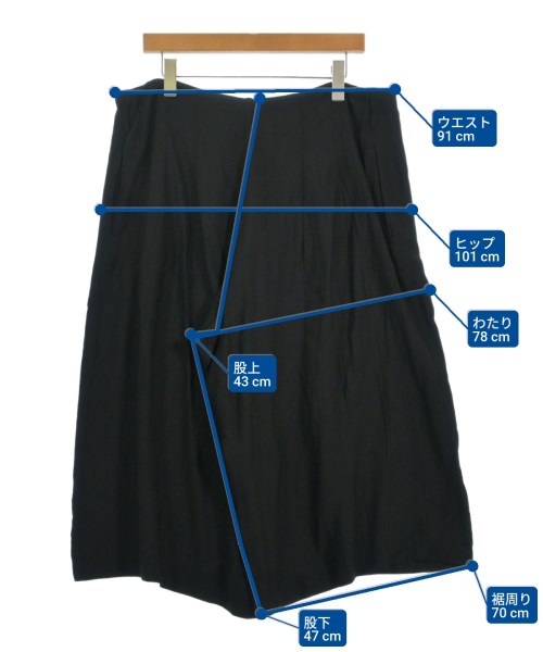 Y's（ワイズ）クロップドパンツ 黒 サイズ:2(M位) レディース/2200618871186