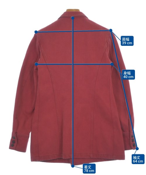 Y's（ワイズ）カジュアルジャケット 赤 サイズ:M レディース/2200619658014