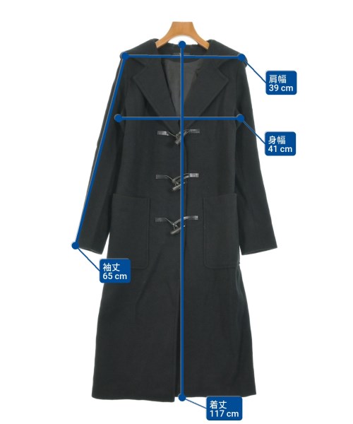 Y's（ワイズ）ダッフルコート 黒 サイズ:1(XS位) レディース/2200663047062