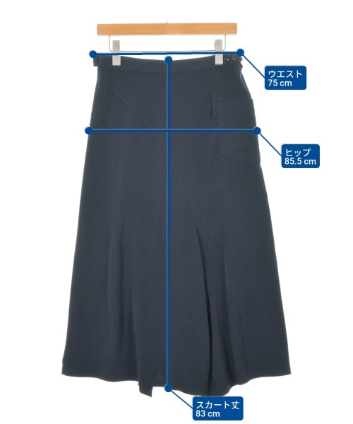 Y's（ワイズ）ロング・マキシ丈スカート 紺 サイズ:1(XS位) レディース/2200663047246