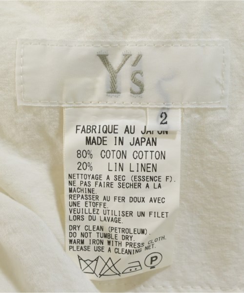 Y's（ワイズ）その他 白 サイズ:2(S位) レディース/2200663047321