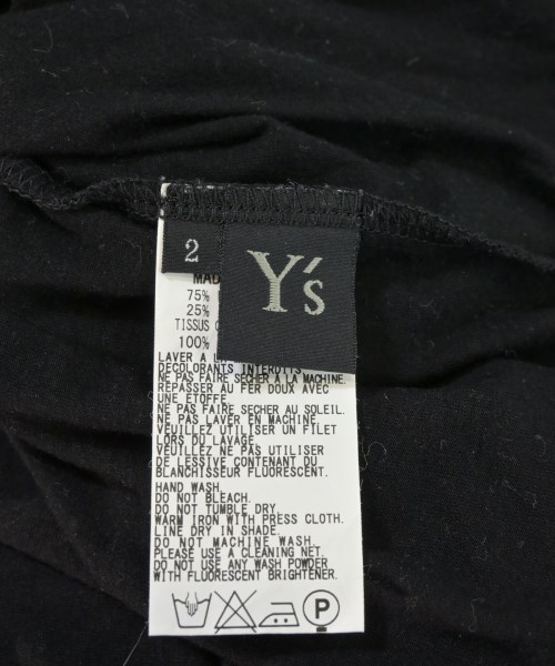 Y's（ワイズ）Tシャツ・カットソー 黒 サイズ:2(S位) レディース/2200663047697
