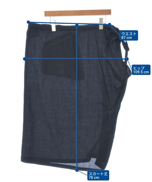 Y's（ワイズ）ひざ丈スカート 紺 サイズ:2(S位) レディース/2200672825071