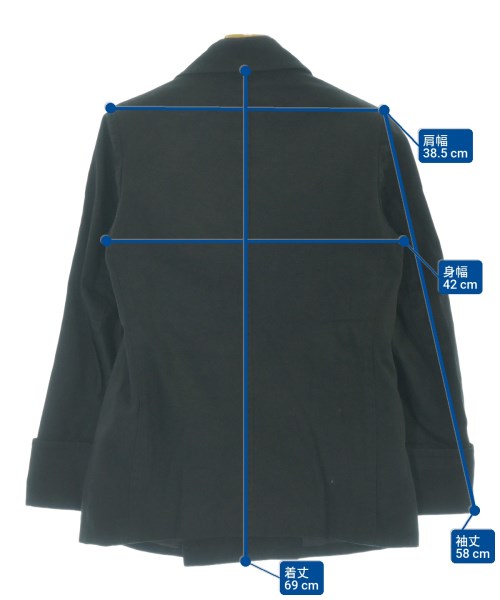 Y's（ワイズ）ピーコート 黒 サイズ:-(M位) レディース/2200665158117