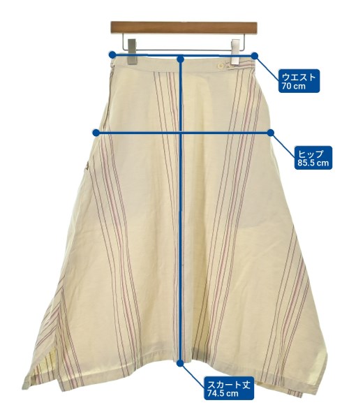 Y's（ワイズ）ロング・マキシ丈スカート 白 サイズ:1(XS位) レディース/2200670782192