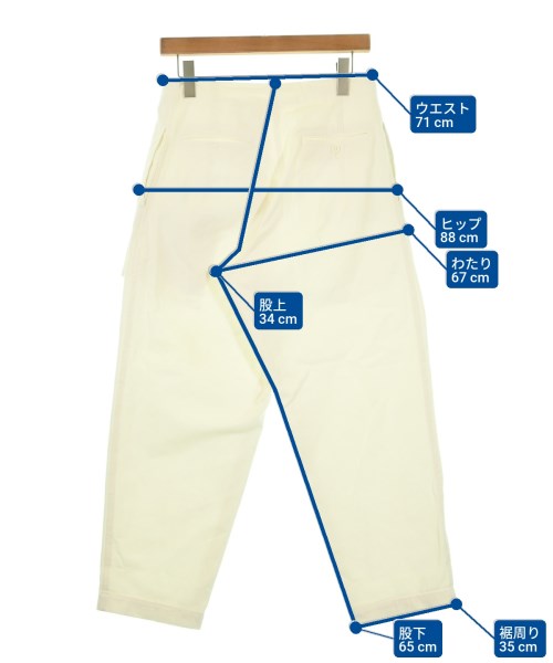 Y's（ワイズ）カーゴパンツ 白 サイズ:1(XS位) レディース/2200679169079