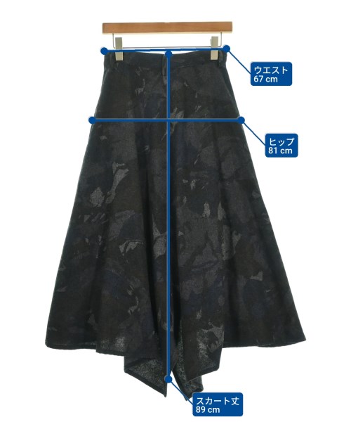 Y's（ワイズ）ロング・マキシ丈スカート グレー サイズ:1(XS位) レディース/2200696601156