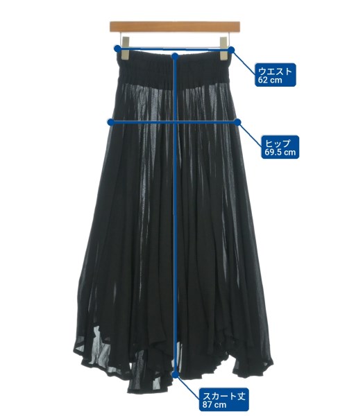 Y's（ワイズ）ロング・マキシ丈スカート 黒 サイズ:1(XS位) レディース/2200700972074