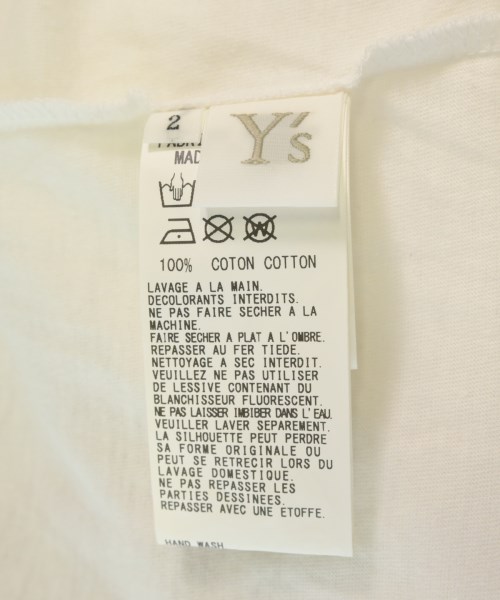 Y's（ワイズ）Tシャツ・カットソー 白 サイズ:2(S位) レディース/2200700595044