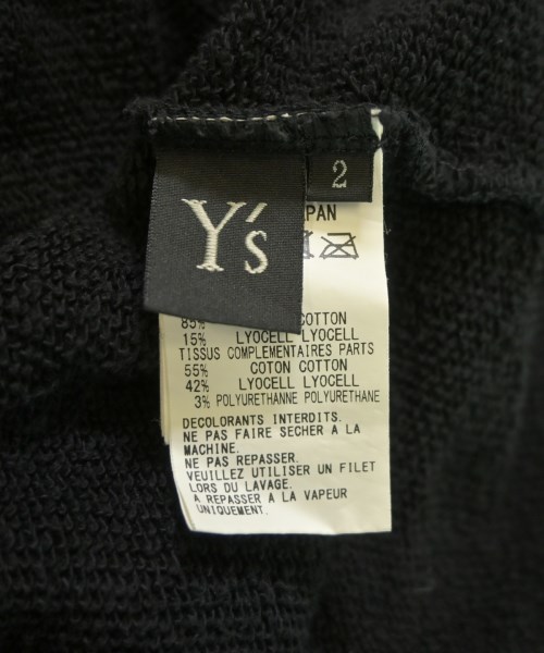 Y's（ワイズ）スウェット 黒 サイズ:2(S位) メンズ/2200656714049