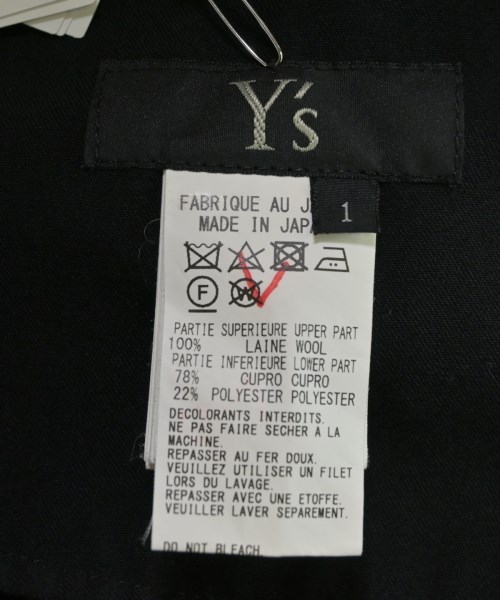 Y's（ワイズ）ワンピース 黒 サイズ:1(XS位) レディース/2200659750020