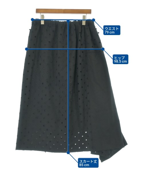 Y's（ワイズ）ロング・マキシ丈スカート 黒 サイズ:2(S位) レディース/2200658469039