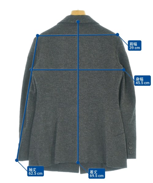 Y's（ワイズ）カジュアルジャケット グレー サイズ:M レディース/2200661327012