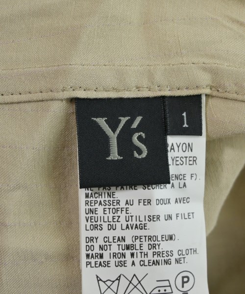 Y's（ワイズ）カジュアルジャケット ベージュ サイズ:1(XS位) レディース/2200661601037