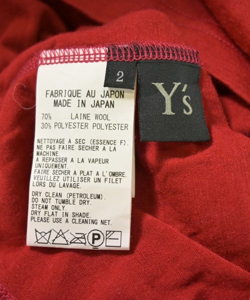 Y's（ワイズ）Tシャツ・カットソー 赤 サイズ:2(S位) レディース/2200710308085