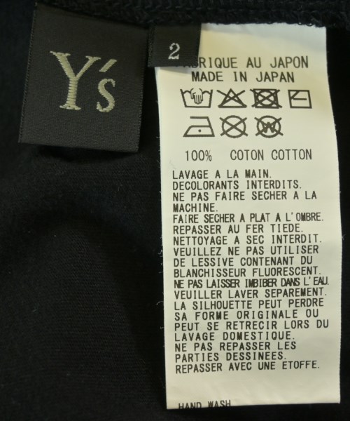 Y's（ワイズ）Tシャツ・カットソー 黒 サイズ:2(S位) レディース/2200713611021