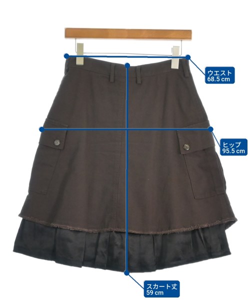 Y's（ワイズ）ひざ丈スカート 茶 サイズ:1(XS位) レディース/2200719311055
