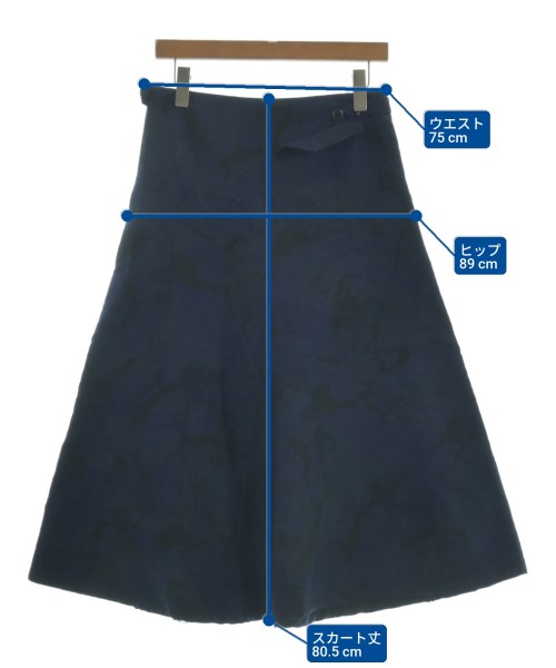 Y's（ワイズ）ひざ丈スカート 紺 サイズ:1(XS位) レディース/2200649111237