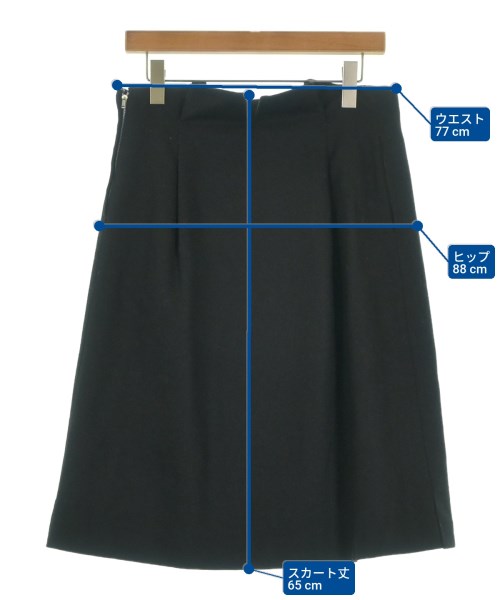 Y's（ワイズ）ひざ丈スカート 黒 サイズ:2(S位) レディース/2200651898058