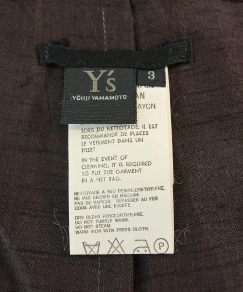 Y's（ワイズ）ワンピース 茶 サイズ:3(M位) レディース/2200701245054