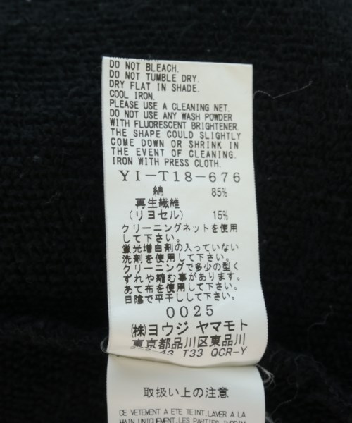 Y's（ワイズ）スウェット 黒 サイズ:2(S位) レディース/2200706228014