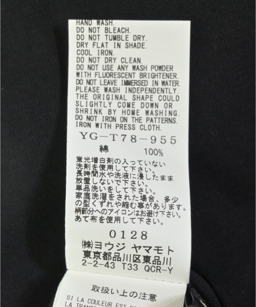 Y's（ワイズ）Tシャツ・カットソー 黒 サイズ:1(XS位) メンズ/2200704075016