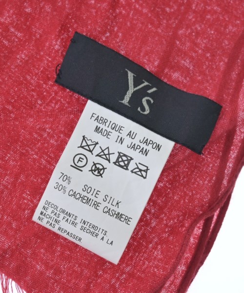 Y's（ワイズ）ストール 赤 サイズ:- レディース/2200664264079