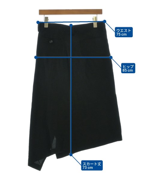Y's（ワイズ）ひざ丈スカート 黒 サイズ:1(XS位) レディース/2200664647025