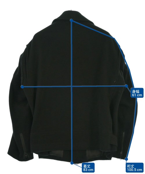 Y's（ワイズ）ライダース 黒 サイズ:1(XS位) メンズ/2200664801021