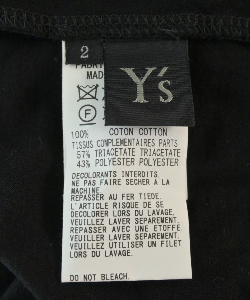 Y's（ワイズ）ノースリーブ 黒 サイズ:2(S位) レディース/2200662923053