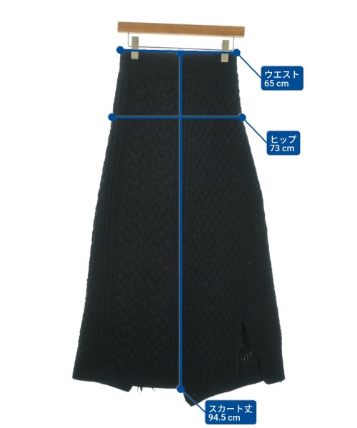 Y's（ワイズ）ロング・マキシ丈スカート 黒 サイズ:2(S位) レディース/2200661741467