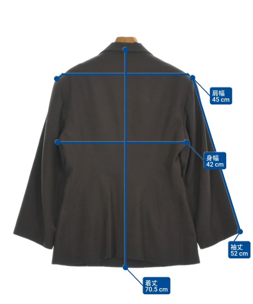 Y's（ワイズ）テーラードジャケット 茶 サイズ:-(M位) レディース/2200665830044