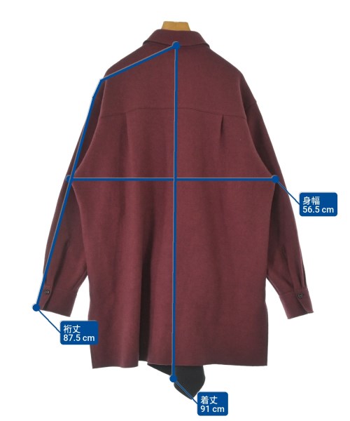 Y's（ワイズ）カジュアルシャツ 赤 サイズ:2(S位) レディース/2200670839025