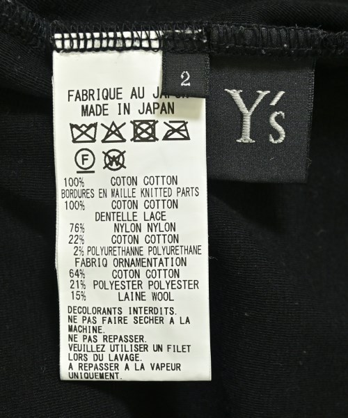 Y's（ワイズ）Tシャツ・カットソー 黒 サイズ:2(S位) レディース/2200737869118