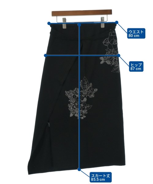 Y's（ワイズ）ロング・マキシ丈スカート 黒 サイズ:4(L位) レディース/2200718937201