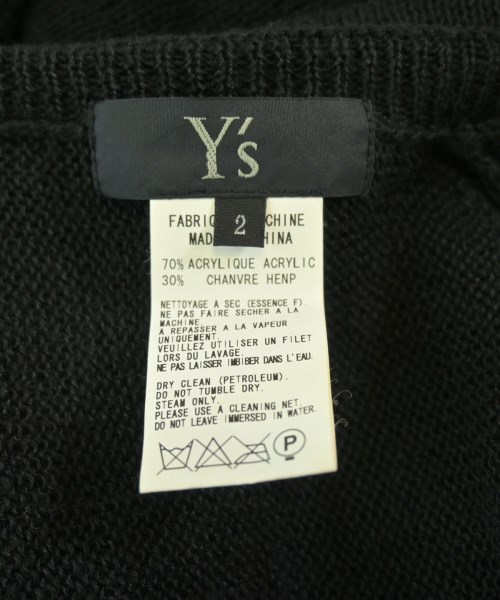 Y's（ワイズ）カーディガン 黒 サイズ:2(S位) レディース/2200726396076