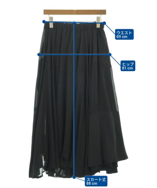 Y's（ワイズ）ロング・マキシ丈スカート 黒 サイズ:1(XS位) レディース/2200727570079