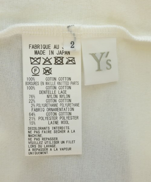 Y's（ワイズ）Tシャツ・カットソー 白 サイズ:2(S位) レディース/2200683621082